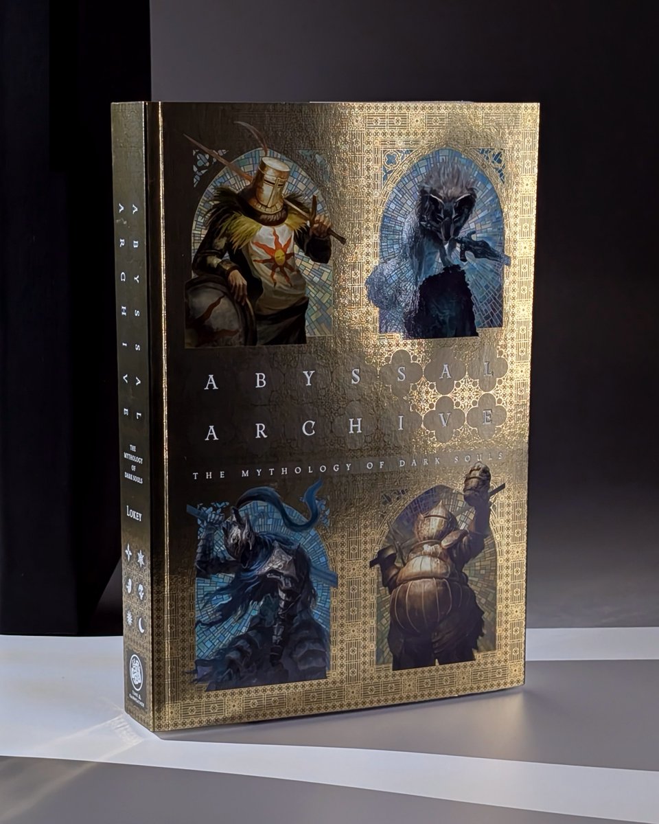 tuneandfair's tweet image. Abyssal Archive is @Lokey_DS's most comprehensive Dark Souls analysis. This deluxe softcover edition features a metallic gold cathedral motif on the cover framing eight Dark Souls character portraits by @Warhuan.

#darksouls #fromsoftware

tuneandfairweather.com/products/abyss…