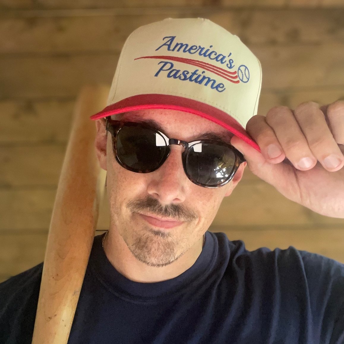 PGSportsBanter's tweet photo. The America's Pastime hat has arrived. Get your before MLB Opening Day 2026, and use code PASTIME15 at checkout for 15% off!
https://t.co/mQfSUUjFg5
#mlbmerch #baseball #baseballmerch #baseballhat #americaspastime https://t.co/tzYQaN362L