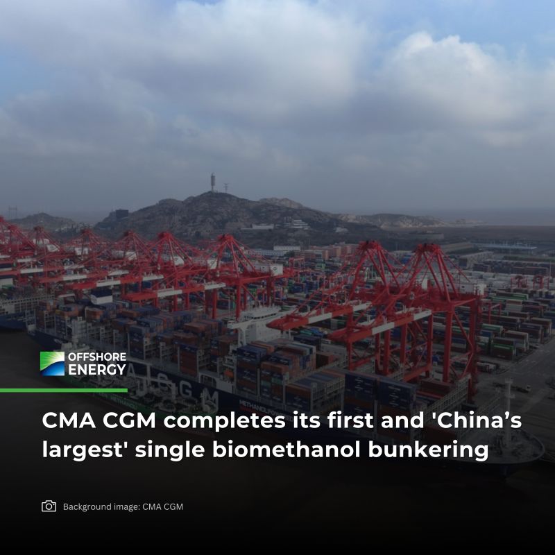 OE_greenmarine's tweet image. #ICYMI: In addition to this being @cmacgm’s first #biomethanol bunkering, this sets a new national record for the largest single biomethanol bunkering operation carried out at a Chinese port.

Read here: lnkd.in/dwTM6qs9

#decarbonization #offshoreenergy #netzero