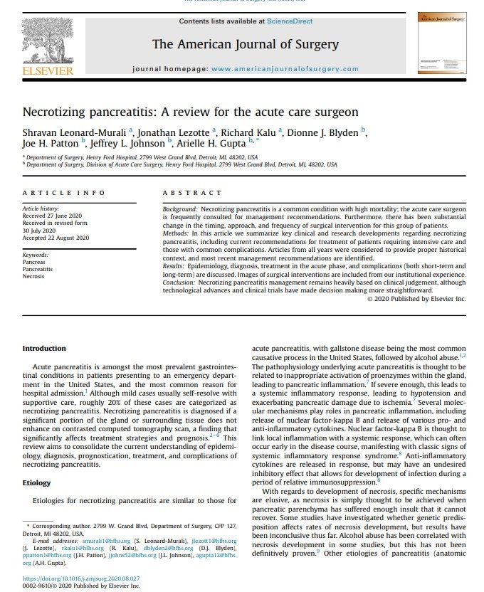SOMELaguna's tweet photo. Pancreatitis Necrotizante 🏥💥

🔰📚The American Journal of Surger

https://t.co/W11Vte7pRG

Enlace a Artículo Completo✅🆓👇🏻
https://t.co/rPEDXf5xvO https://t.co/DxNqiYzOlU
