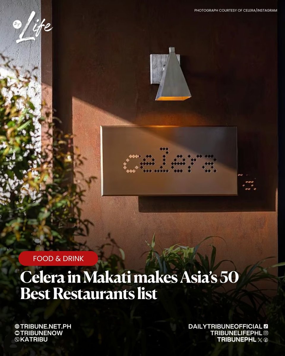 tribunephl's tweet photo. The recognition adds another trophy to what has already been a sizzling first year for the young fine-dining spot.

Read more at: https://t.co/lcMIsfAZCu

#Celera #MakatiCondo #DailyTribune https://t.co/tXEYmzLXoo
