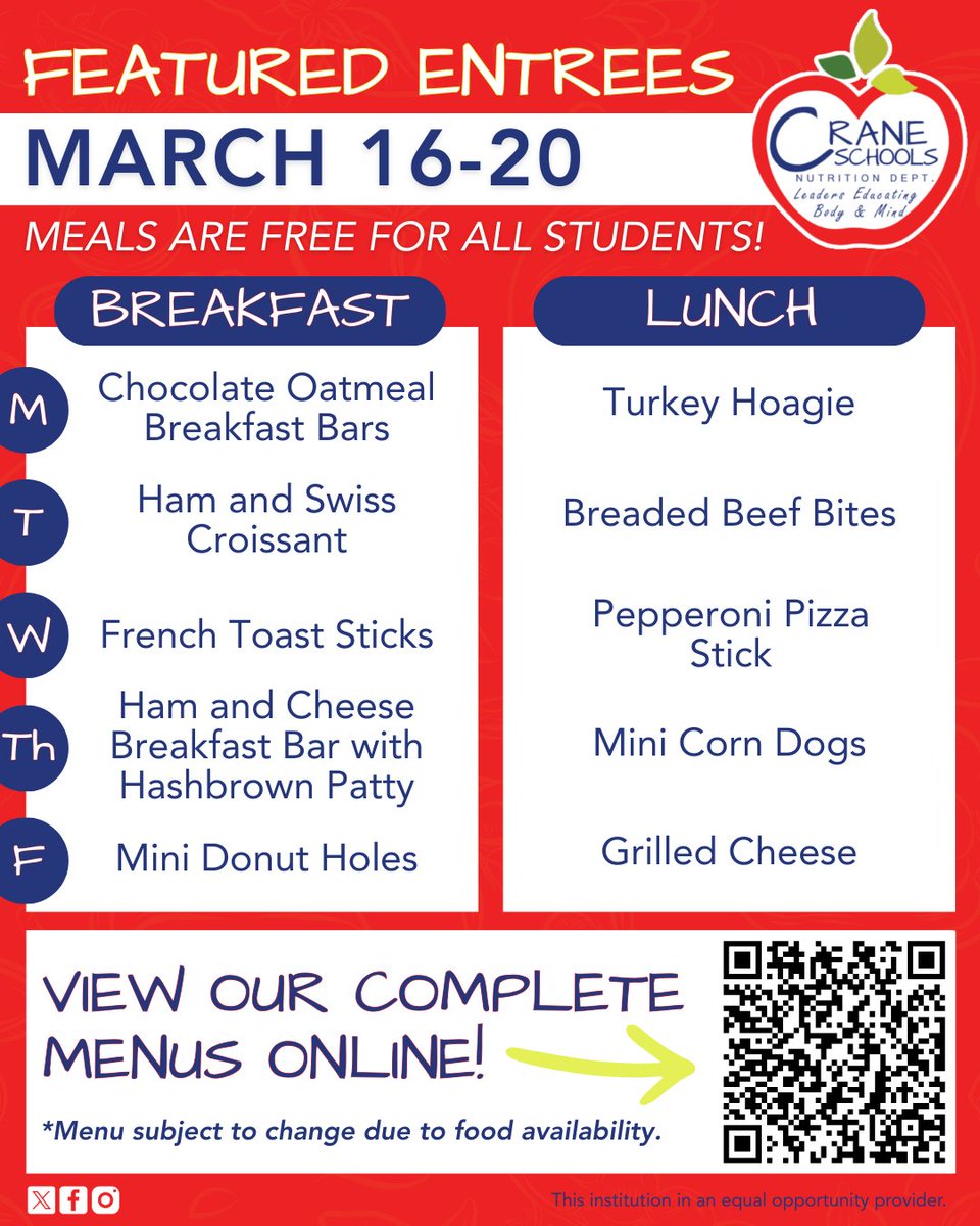 Crane Schools Nutrition tweet media