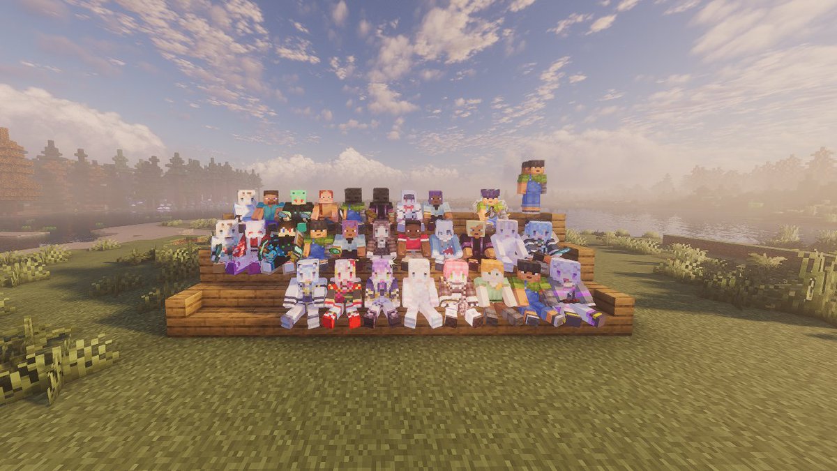 HololisCraft's tweet photo. ホロリスくらふと新サーバの初日は20名以上のプレイヤーが参加！
新しい建物や地形に各々驚き戸惑いながら探検の旅にでかけていきました

#ホロライブ #Minecraft #ホロリスくらふと https://t.co/Lg8IxqxwjX