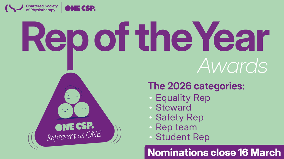 Chartered Society of Physiotherapy (CSP) tweet media