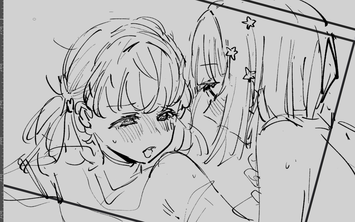 あまりにも筆の調子が悪いので原稿の途中変なカプ(失礼)描いてリハビリしてる 