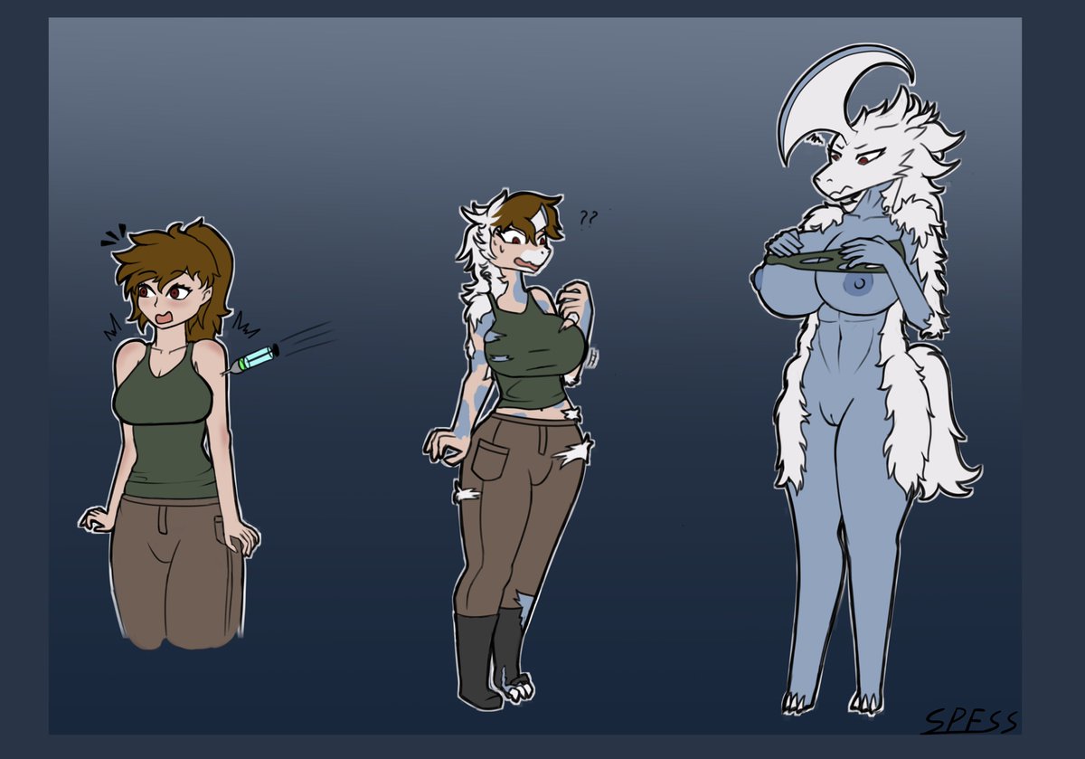 SpessSmut's tweet photo. Anon comm! First time doing some transformation stuff. Any fans of Thrumbos ? :3 https://t.co/2IYgDEcxHk