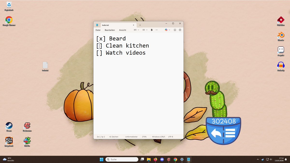 0xKiny's tweet photo. Deskworm has officially joined the Steam #RelaxingEvent 2026! 🎉 
If you'd like a cozy little worm running around your screen with handy productivity tools, you will definitely enjoy Deskworm!🪱♥️

Grab him here (F2P) 👇
https://t.co/tCl8aw3Us2 https://t.co/XcoUUOGxoa
