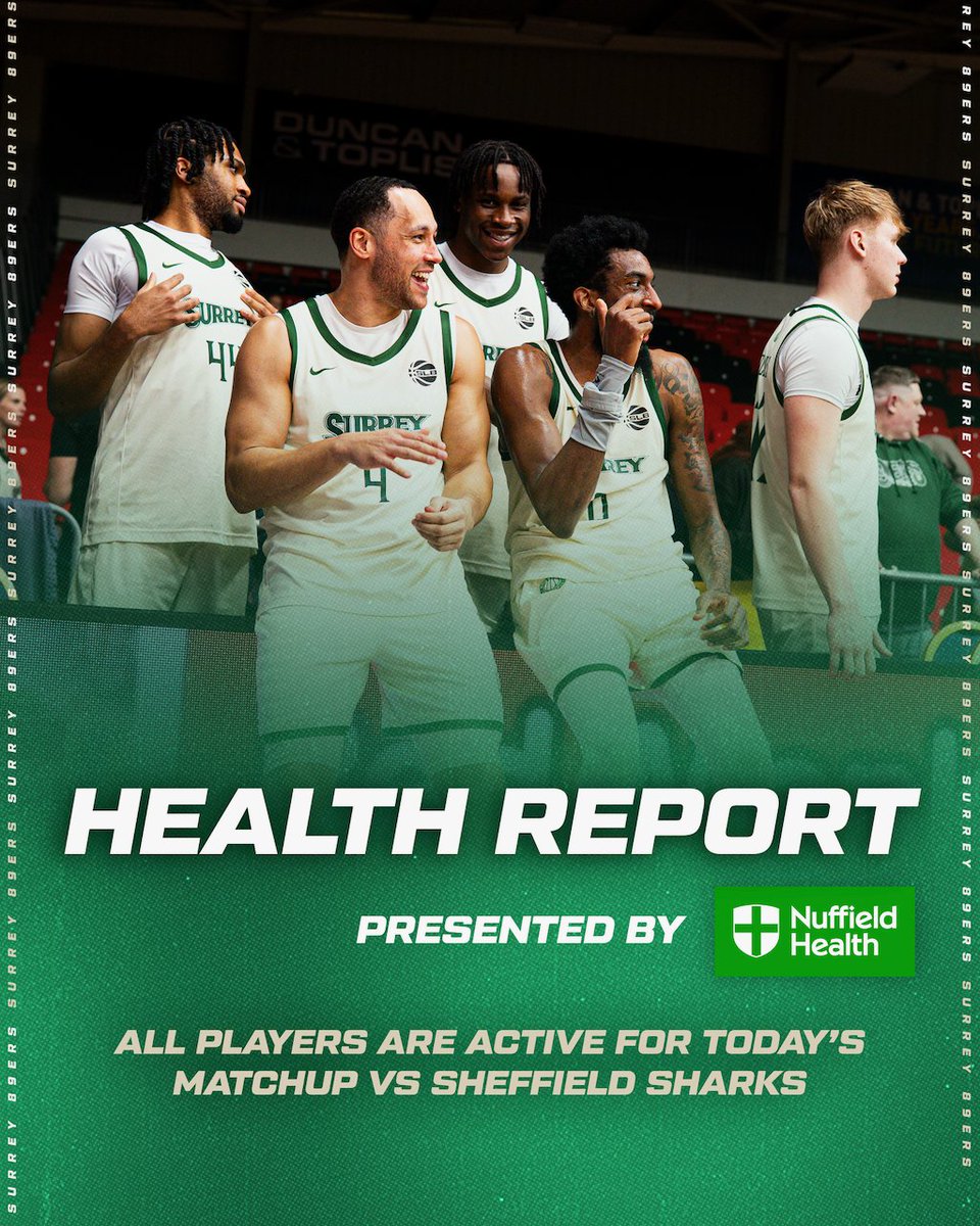 Surrey89ers's tweet photo. Everyone's locked in and ready 😤

🎟️ Limited tickets left, hurry up! Link in bio!

#GreenRunsDeep
#Surrey89ers
#SurreyBasketball
#HealthReport
#NuffieldHealth
#SURSHE https://t.co/6ikWirquCU