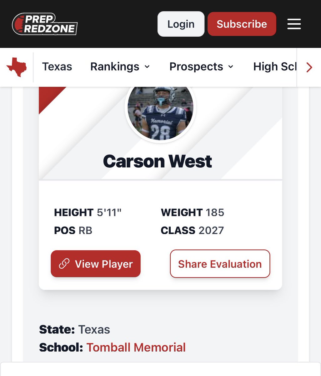 Carson West 2027 RB/ATH tweet media