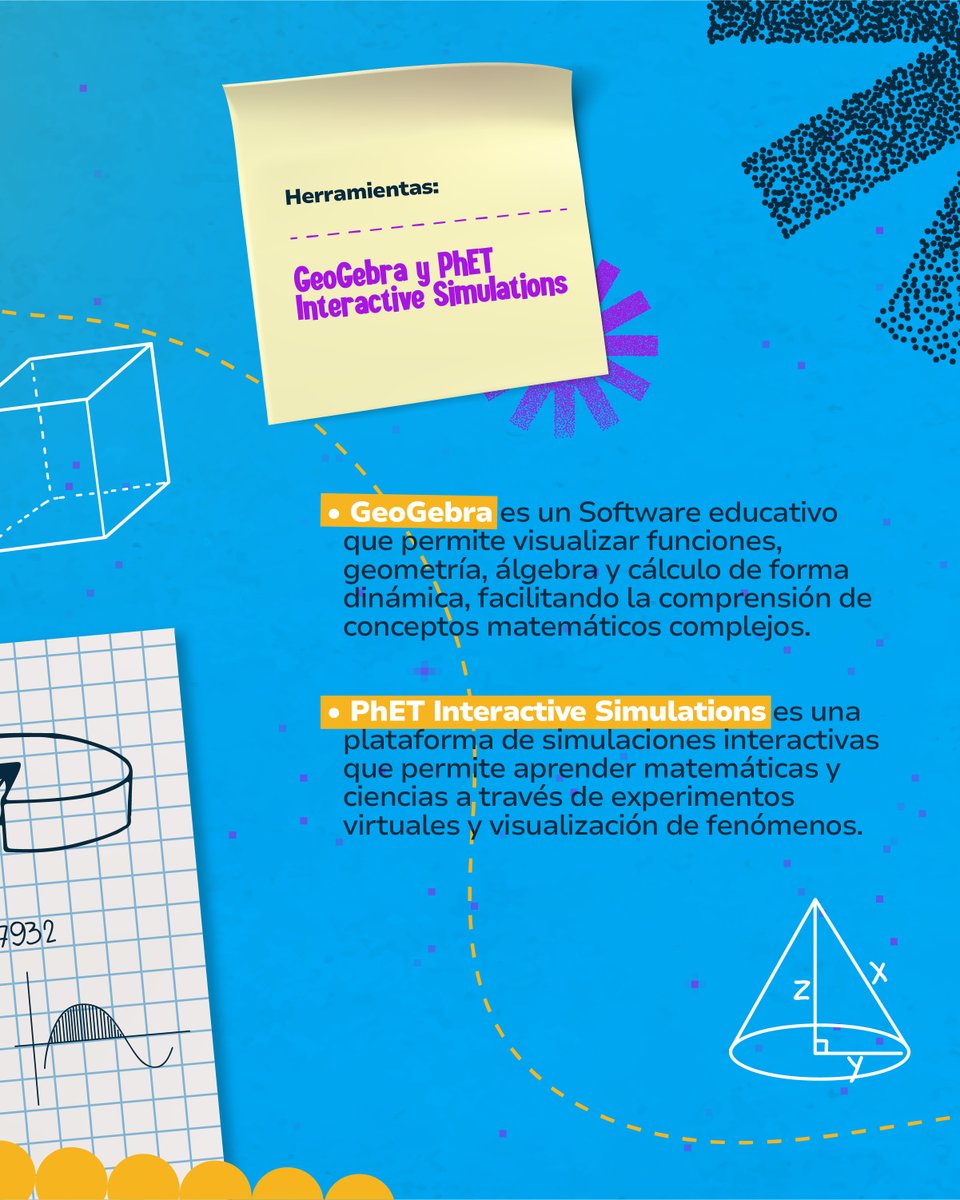 CompuParaEducar's tweet image. El Día Internacional de las #Matemáticas es la oportunidad para explorar nuevas formas de aprender.

En los contenidos de @CompuparaEducar encontrarás herramientas como GeoGebra, PhET Interactiv, Scratch y Microsoft MakeCode para fortalecer la lógica matemática y la programación.