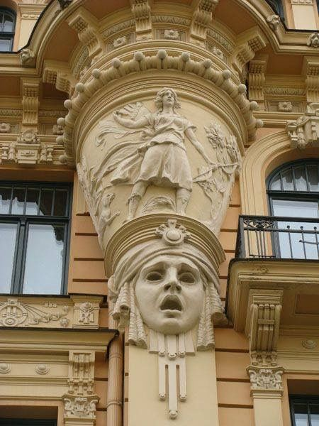 HerodotusWave's tweet photo. The Art Nouveau district of Riga, Latvia, located on Alberta Street. https://t.co/vt6rf0GyPY