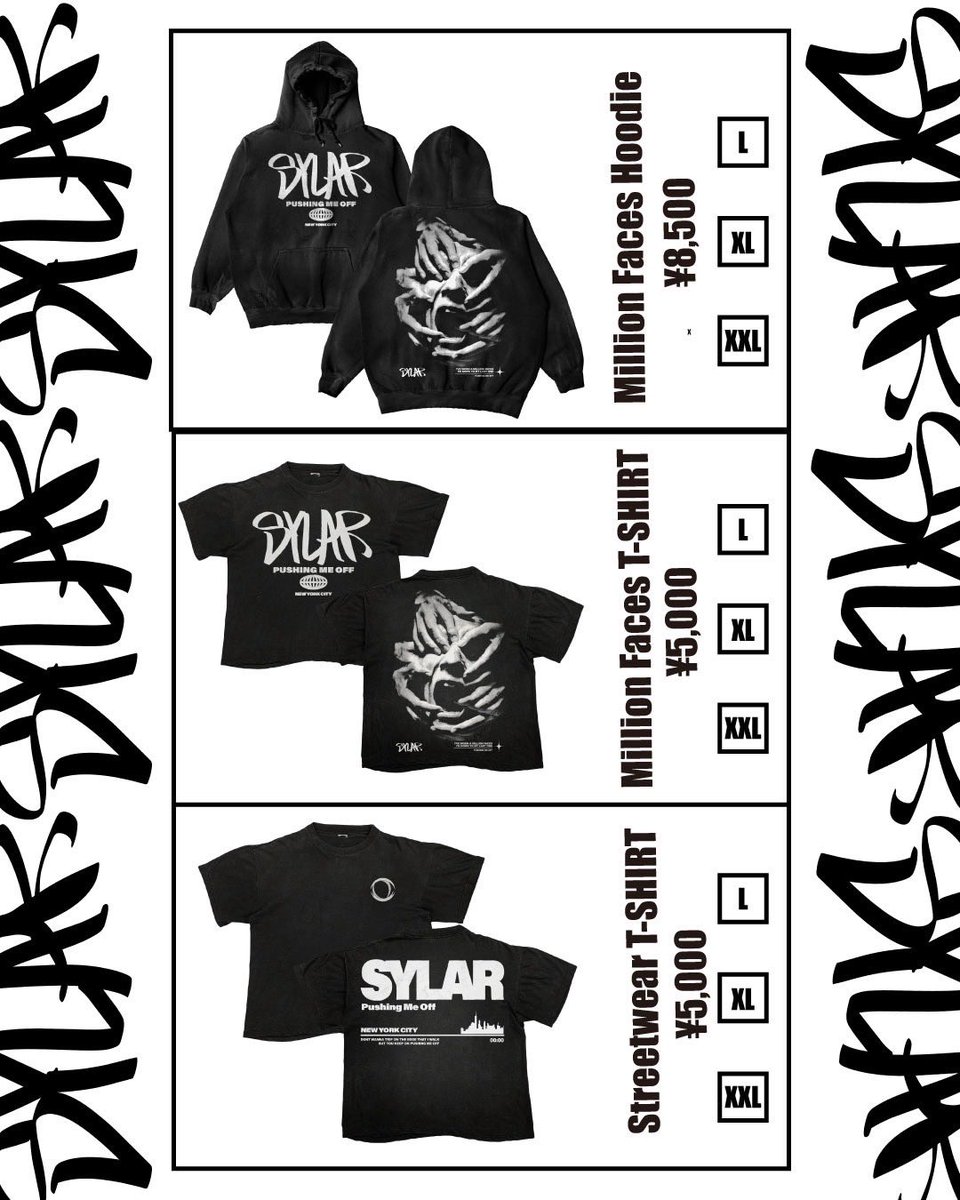SYLARNY's tweet photo. Japan Sylar Fans. If you didn’t get a chance to purchase Merch at our shows - here is your last chance! 

https://t.co/hjLp0is2N2 https://t.co/v33x2LKMWB