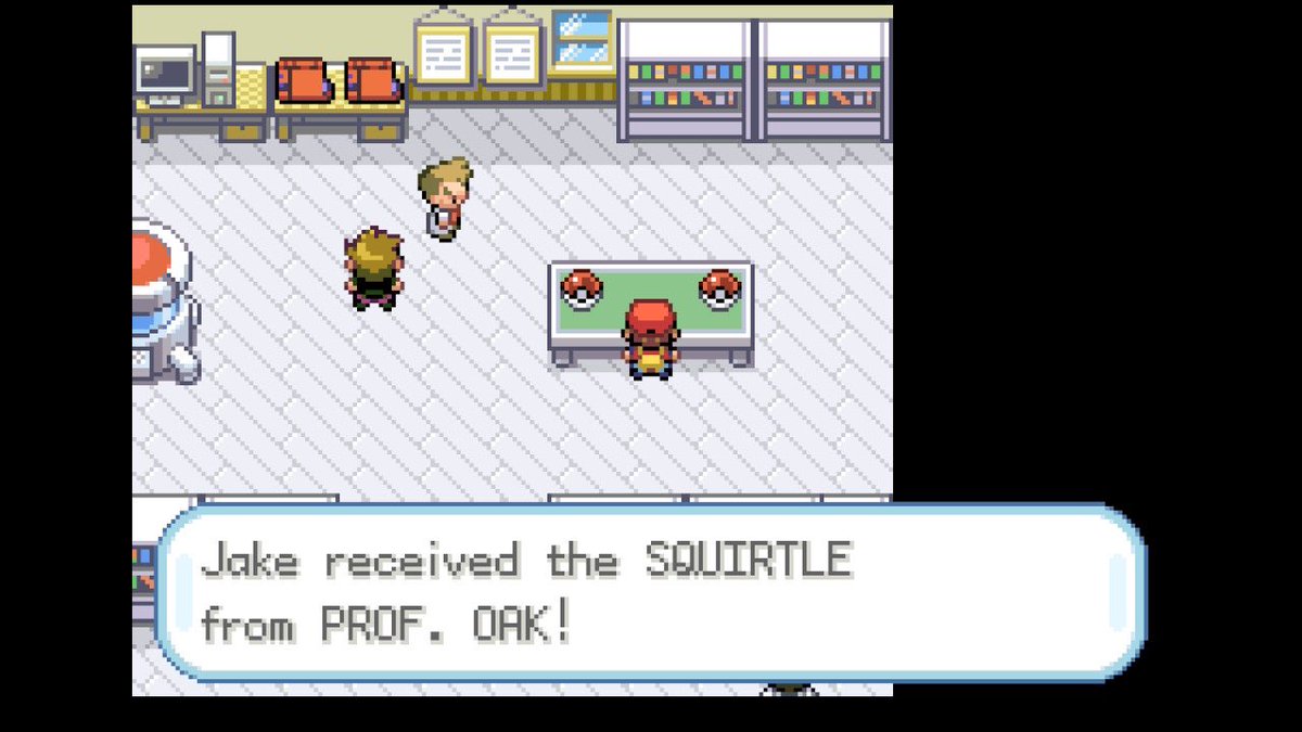 BackDraftGameNC's tweet photo. Stated playing #Pokémon LeafGreen on my Switch this morning, and just like Ash, I was slightly late to meet with Professor Oak, but thankfully he still had all three Starter Pokémon. I decided to go with Squirtle, and my Rival Nat chose Bulbasaur.

#BackDraftGamingNC #PokémonFRLG https://t.co/8wm8IcZQAO