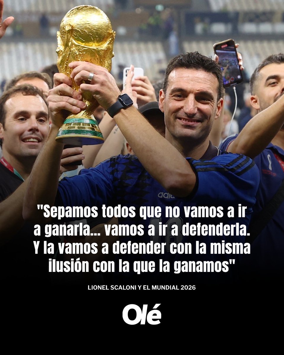 "NO VAMOS A IR A GANARLA… VAMOS A IR A DEFENDERLA" 🏆🇦🇷

🙌 La ilusión de Lionel Scaloni en un spot publicitario de una bebida: defender el título del Mundial 2022 e ir por la cuarta estrella de la Selección. 

🗣️ "Esta vez es diferente. Ya no somos los mismos de hace cuatro