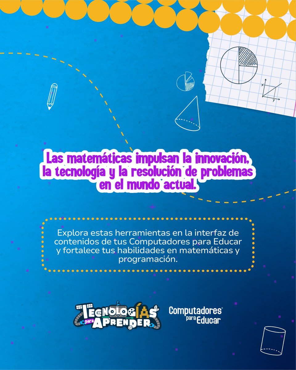CompuParaEducar's tweet image. El Día Internacional de las #Matemáticas es la oportunidad para explorar nuevas formas de aprender.

En los contenidos de @CompuparaEducar encontrarás herramientas como GeoGebra, PhET Interactiv, Scratch y Microsoft MakeCode para fortalecer la lógica matemática y la programación.