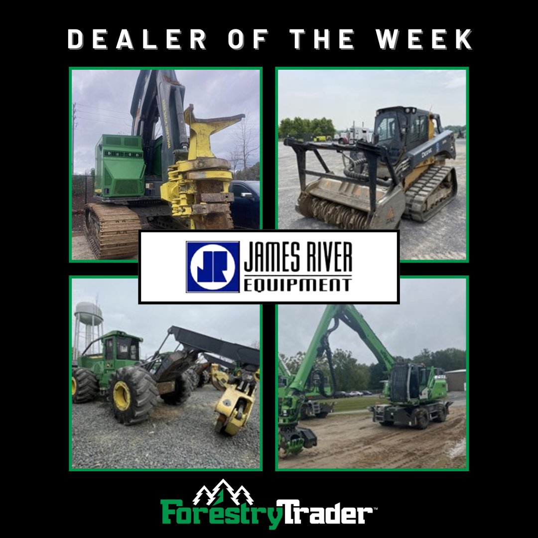 ForestryTrader's tweet image. Introducing our Dealer of the Week -- @JamesRiverEquip 🎉

James River Equipment is one of the most distinguished and widely respected John Deere dealers in the country -- Go check out what all they have to offer at the link below!⬇️
ow.ly/gb3u50Ysua1

#ForestryTrader #DOTW