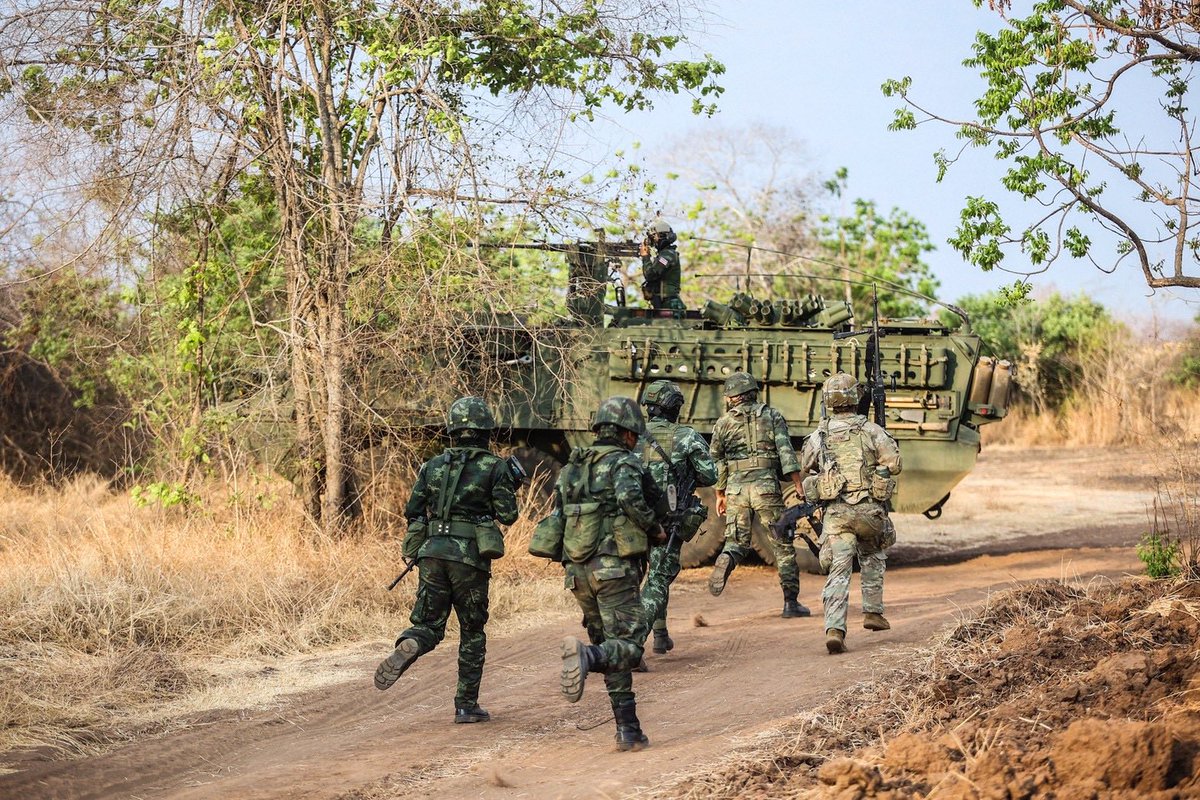 wuthi11_'s tweet photo. 🇺🇸🇹🇭 Hanuman Guardian 2026

Stryker and Chaiseri First Win AFV 4x4 armored vehicles during the exercise https://t.co/Uq9oB653Dp