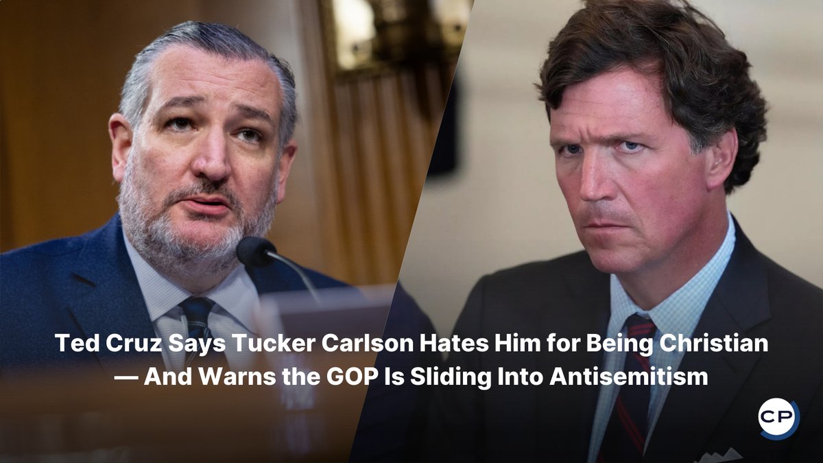 ChristianPost's tweet image. Ted Cruz says Tucker Carlson hates him for being Christian and a Zionist — and warns the GOP is in danger.
#TedCruz #TuckerCarlson #ChristianFaith #Antisemitism
🔗 dlvr.it/TRTFnB