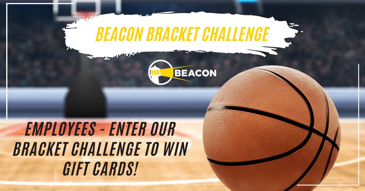 Employees - March Madness is upon us! Make sure to check your email and get entered into our Beacon Bracket Challenge before the tournament tips off. Some great prizes are up for grabs, along with bragging rights for a whole year!🏀 #beacontechnologies #MarchMadness #FridayFunDay