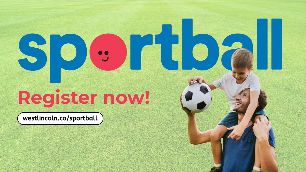 Registration is now open for a summer of Sportball in #WestLincoln!

Get your little ones (16 mos. to 10 yrs.) involved in non-competitive sports instruction that develops physical literacy and a life-long love of movement and sport.

Learn more: westlincoln.ca/sportball