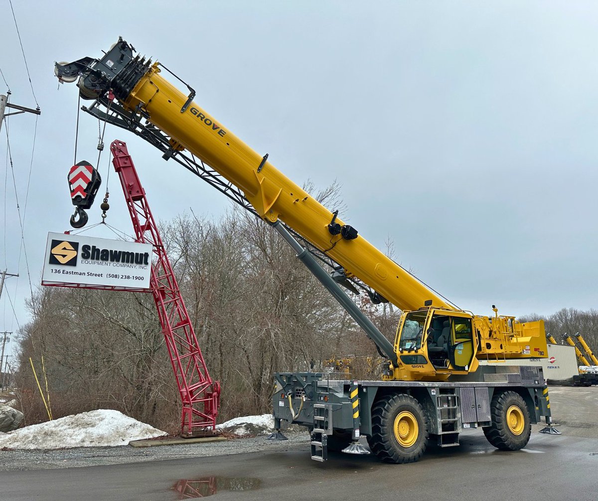 Power and performance where it matters.

The Grove GRT780 delivers 80 tons of lifting capacity in a rugged rough-terrain design built for demanding jobsites. #Cranes #Construction

Click:
shawmutequipment.com/equipment/2025…