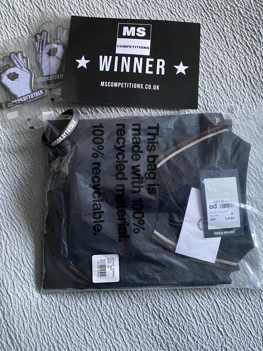 pudandreub's tweet photo. @man_savings
1 winning Fred Perry arrived😊
Thank you so much!
@andysmanclubuk
##itsokaytotalk https://t.co/ZKoiEQgDEm