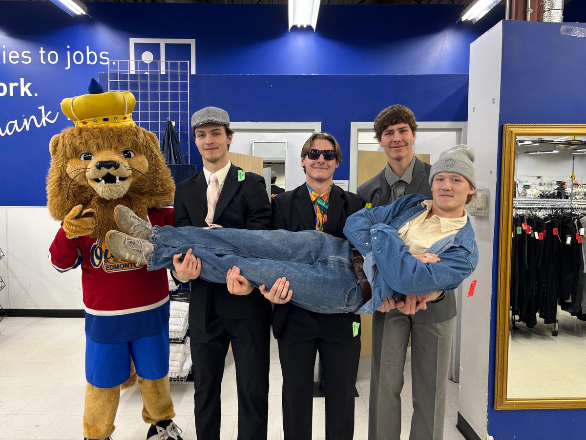 The boys picked up some new game day fits at Goodwill and you can too! 😎

Stop into any Edmonton area <a href="/GoodwillAB/">Goodwill Alberta</a> store between today and March 23rd and for every item donated, get entered for a chance to win a team signed Oil Kings jersey! 👑