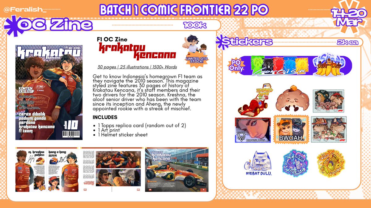[RT &amp; Like!]
🦔PACENOTES CF22 PO: BATCH 1
--> 14th - 20th March
--> F1 MotoGP Originals (OC)
🏁 Both days pickup &amp; mail order available
🍊 CO available
🔗 in replies