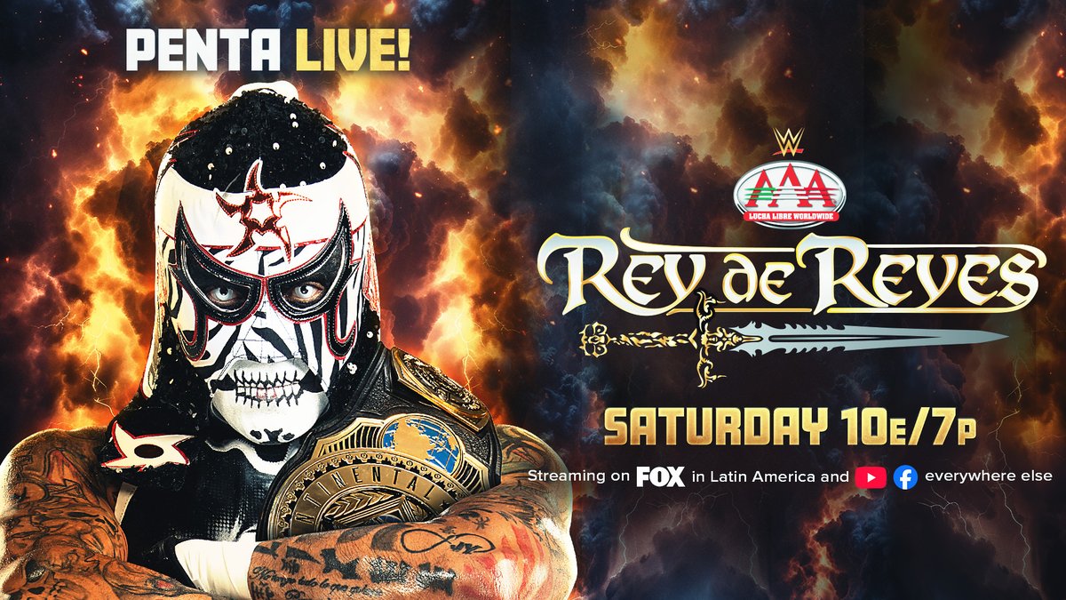WWEDeutschland's tweet image. Das erwartet uns in Woche 1 von AAA Rey de Reyes - Samstagnacht, LIVE um 3 Uhr auf YouTube (anschließend On-Demand):

🔥 Dominik Mysterio vs. El Hijo del Vikingo (AAA Mega Championtitel Match)

🔥 Intercontinental Champion Penta eröffnet die Show

🔥 La Parka vs. El Grande