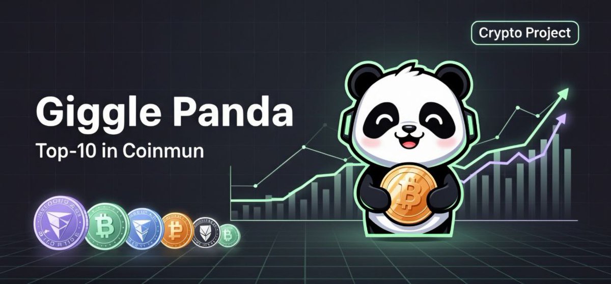 🤘𝙃𝙚𝙡𝙡𝙤 𝙂𝙞𝙜𝙜𝙡𝙚 𝙋𝙖𝙣𝙙𝙖 𝘾𝙤𝙣𝙩𝙧𝙞𝙗𝙪𝙩𝙤𝙧𝙨.

☀️ It's a Fresh &amp; Beautiful morning for Giggle Panda. There should a reason right?

You're right, Giggle Panda is now contributing in Top-10 on CoinMun. We're in trending now as well. 

⛏The Ecosystem that Giggle