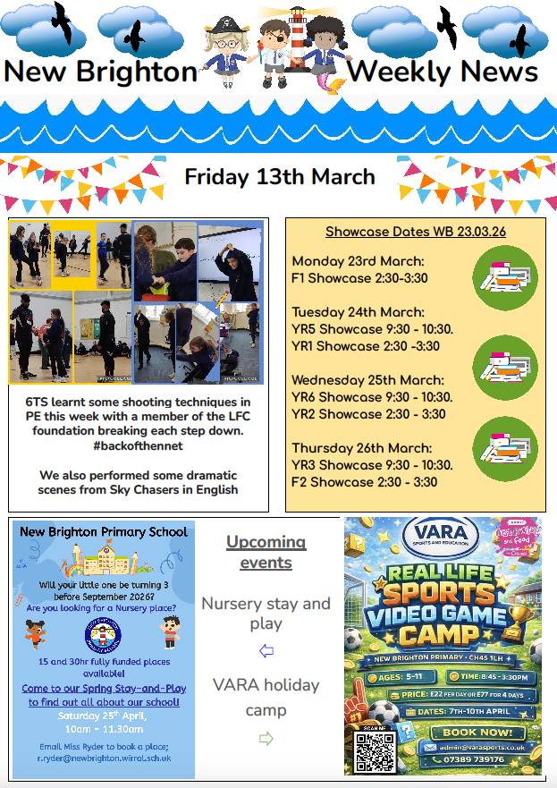 NewBrightonPS's tweet photo. This week's newsletter is out now 😊 Download the full version from the school website https://t.co/8ISbxO6KIv https://t.co/TwM3apWmSv