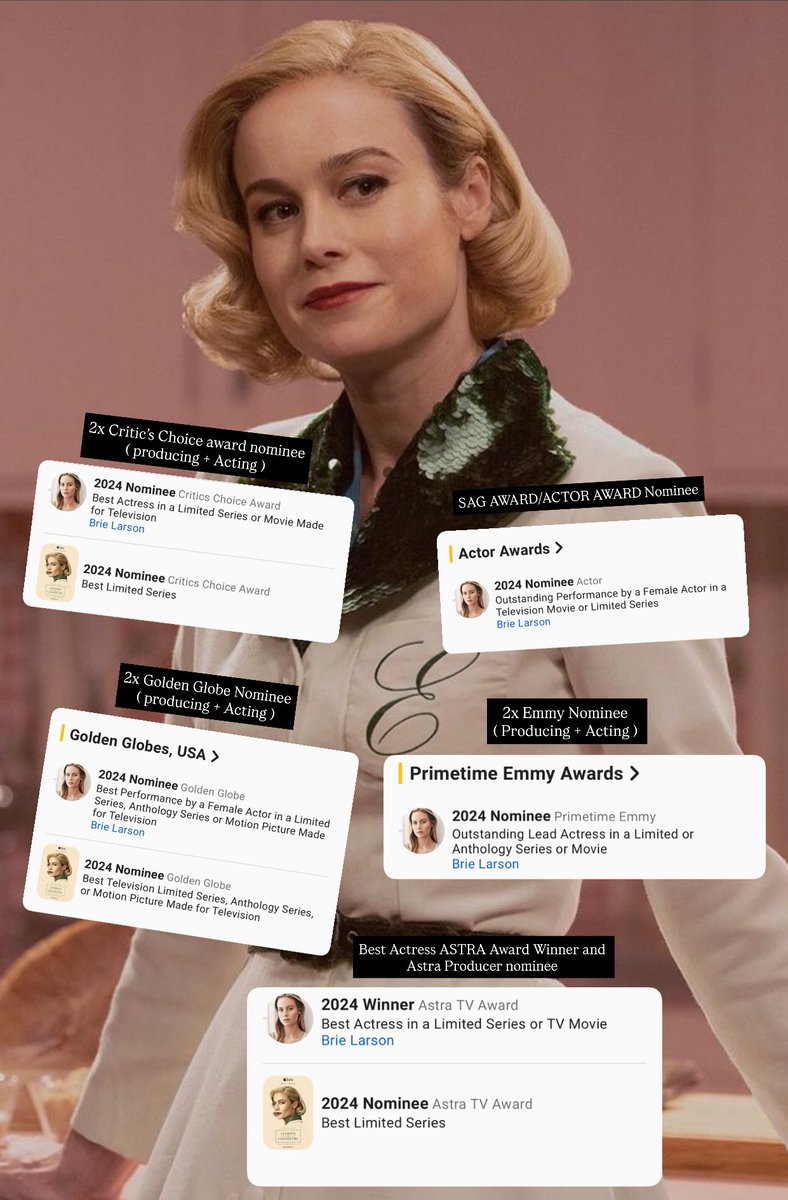 GerrardSimoly's tweet photo. Thinking about Brie Larson Emmy,Golden Globe, Sag, and Critic’s Choice Award Nominated Performance in the Brilliant #Lessonsinchemistry 🧪 https://t.co/RVu5Mhqzim