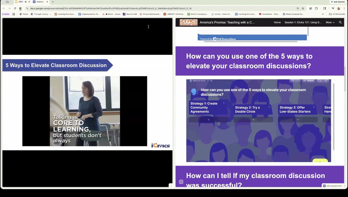 GDewayneS's tweet photo. iCivics provides outstanding support for educators through its five strategies to elevate classroom discussions, giving teachers practical tools to help students think critically, listen respectfully, and engage with multiple perspectives! Thanks @KEDCGrants and @passport2lead! https://t.co/dlQsZPCq1J