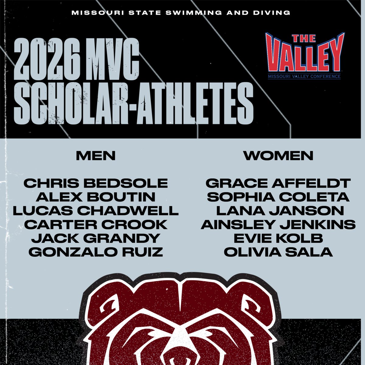 Missouri State Swimming & Diving tweet media