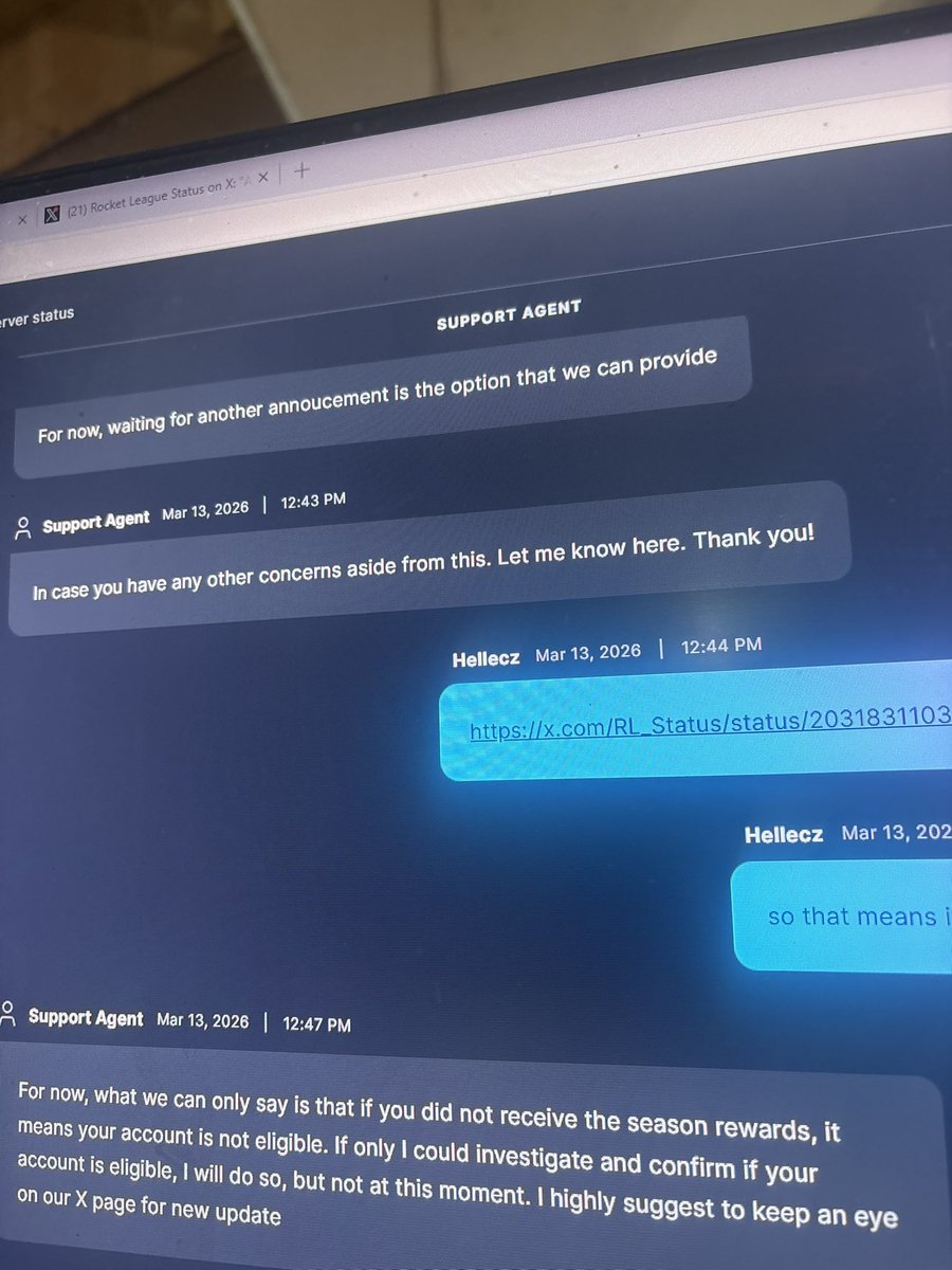 Hellecz's tweet photo. @RLEsports @EpicGames @RL_Status @RocketLeague can you guys please tell me how I’m getting flagged as a Smurf when I have 4K hours in the game and over 1000$ spent on it??? https://t.co/YsM53uGi2T