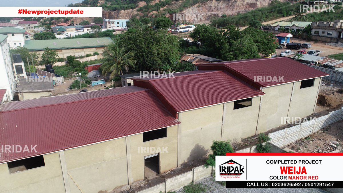 IridakLimited's tweet photo. Quality you can trust.
Take a look at this completed roofing project at Weija, finished with our elegant Manor Red color 

Still looking for a reliable roofer?

Call our hotline: 0203626592 / 0501291547
 
#roofing  
#Iridak  
#roofingcontractor  

McDan Balde https://t.co/pNvbDVYfsW