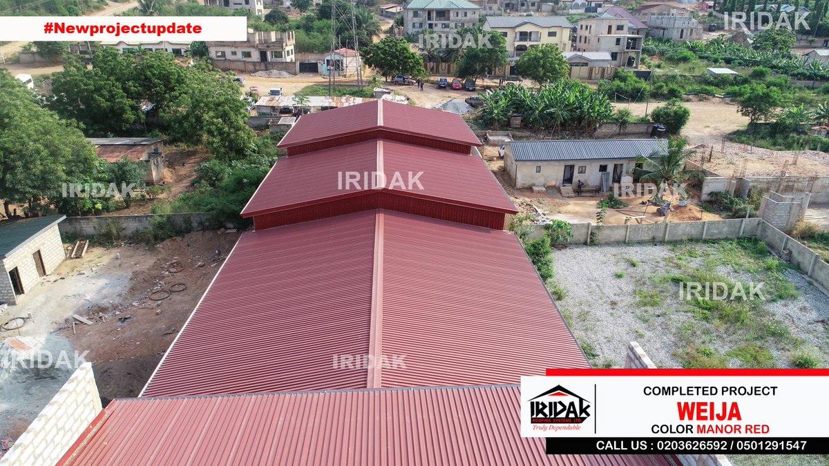 IridakLimited's tweet photo. Quality you can trust.
Take a look at this completed roofing project at Weija, finished with our elegant Manor Red color 

Still looking for a reliable roofer?

Call our hotline: 0203626592 / 0501291547
 
#roofing  
#Iridak  
#roofingcontractor  

McDan Balde https://t.co/pNvbDVYfsW