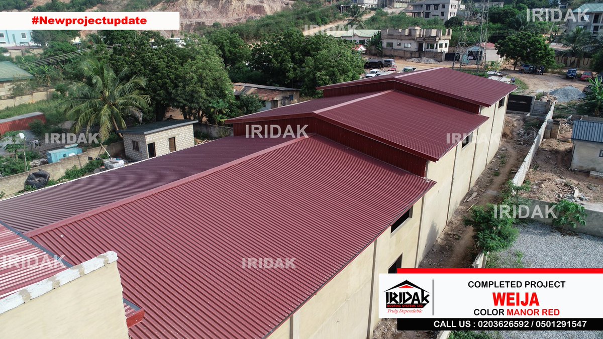 IridakLimited's tweet photo. Quality you can trust.
Take a look at this completed roofing project at Weija, finished with our elegant Manor Red color 

Still looking for a reliable roofer?

Call our hotline: 0203626592 / 0501291547
 
#roofing  
#Iridak  
#roofingcontractor  

McDan Balde https://t.co/pNvbDVYfsW