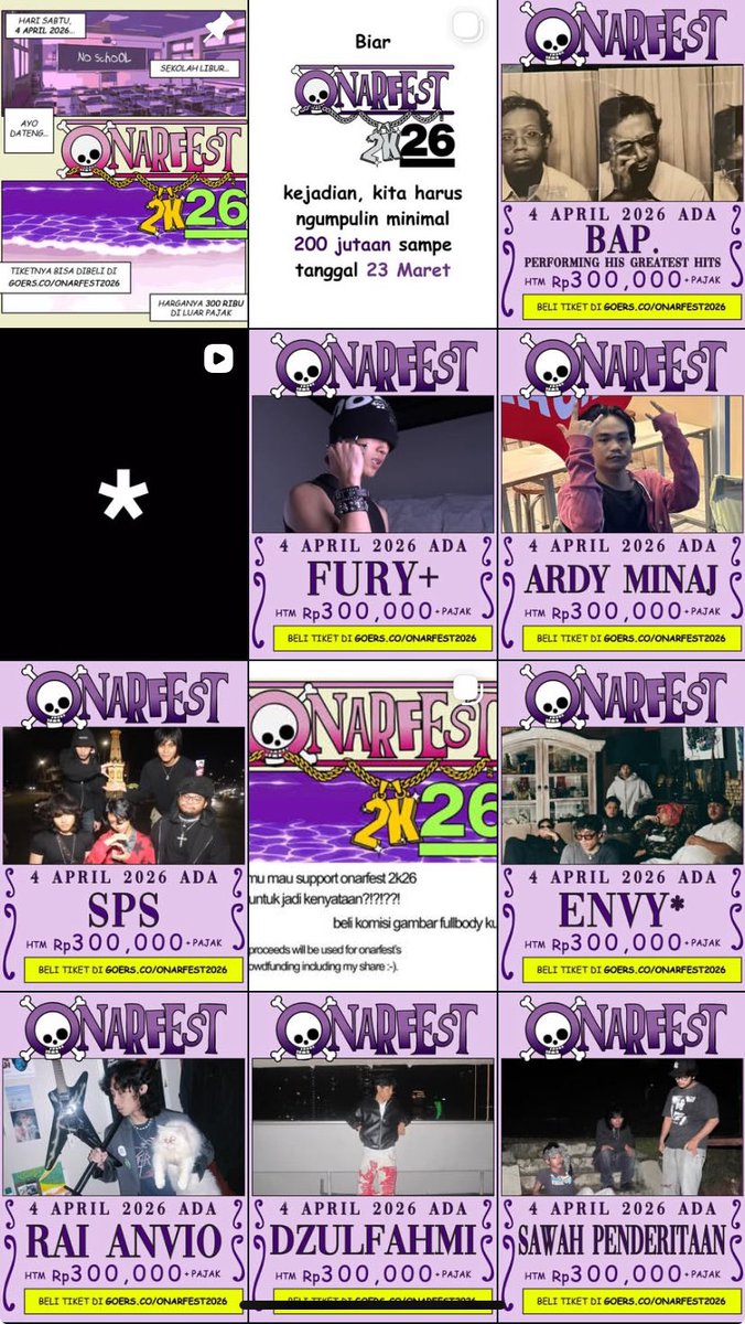 wolfcanines's tweet photo. exactly. and thats why everyone should give a chance at the amazing artists that are gonna perform at onarfest; i know the ticket price is pretty expensive, but kapan lagi liat semuanya satu stage? and theres way more to come :-). https://t.co/n1QjIMGes7