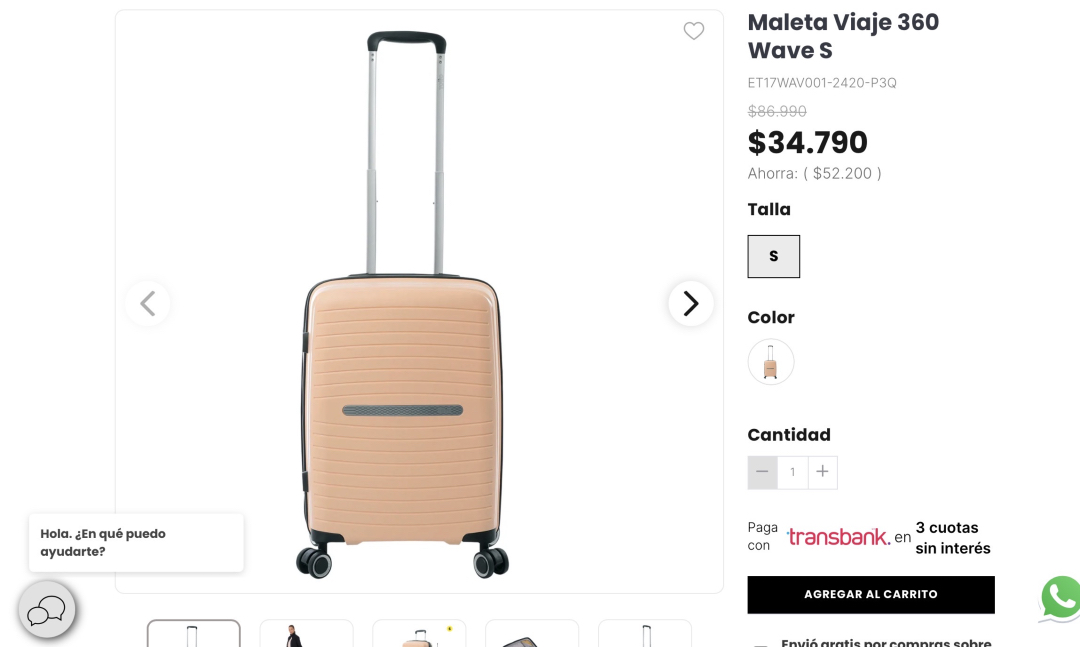 DescuentosRata's tweet photo. 🧳 Maleta pequeña bajó a $34.790 en la web de Totto.

🔗 https://t.co/XbgGFEmamx https://t.co/clvPfz2RsU