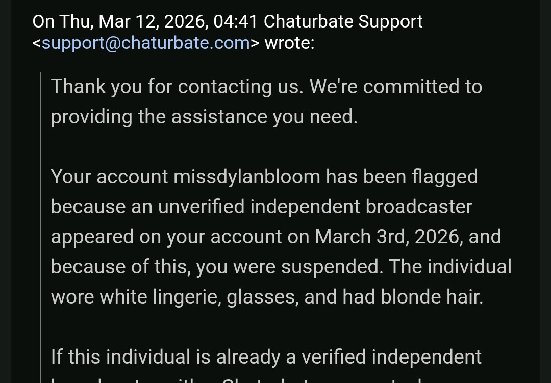MissDylanBloom's tweet photo. .....um..... @chaturbate I think you may need the glasses more than I do...... also can I please get my broadcasting privileges back? 🥲 https://t.co/nZfAxe18Rt