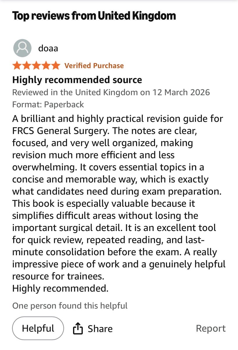 alasmar's tweet photo. Amazing reviews on Amazon 
FRCS general surgery - Essential revision notes 
https://t.co/rWbsvuNIs7 https://t.co/8Rv6Dkkgip