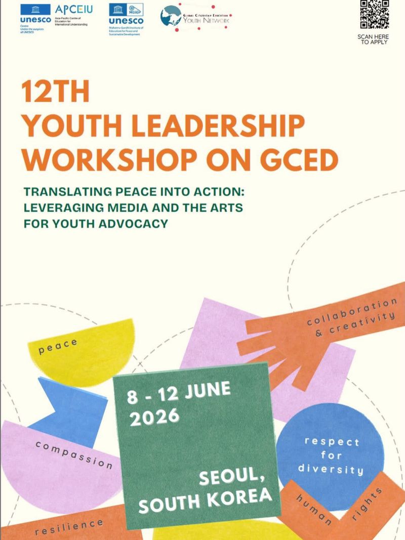 opportunitiesfy's tweet photo. ๐ Fully Funded Youth Leadership Workshop in South Korea!
Youth leaders from developing countries will gather in Seoul to explore peacebuilding through media and the arts.
โ๏ธFully funded
๐
26 March 2026
๐ https://t.co/HDyHK30gy9
#YouthLeadership #GCED #FullyFunded #UNESCO https://t.co/6tZxMhePzf