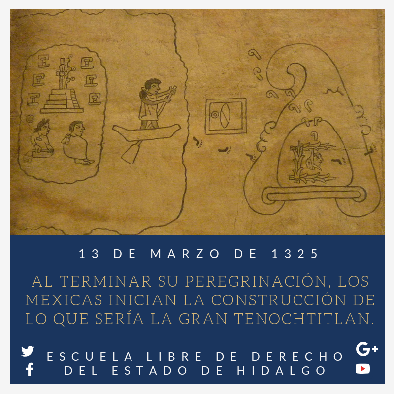 eldehgo's tweet photo. #UnDíaComoHoy pero de 1325, al terminar su peregrinación, los mexicas iniciaron la construcción de lo que llegaría a ser la Gran Tenochtitlan. #ConoceTuHistoria #FuerzaELDEH https://t.co/qOwBhVJJ2S