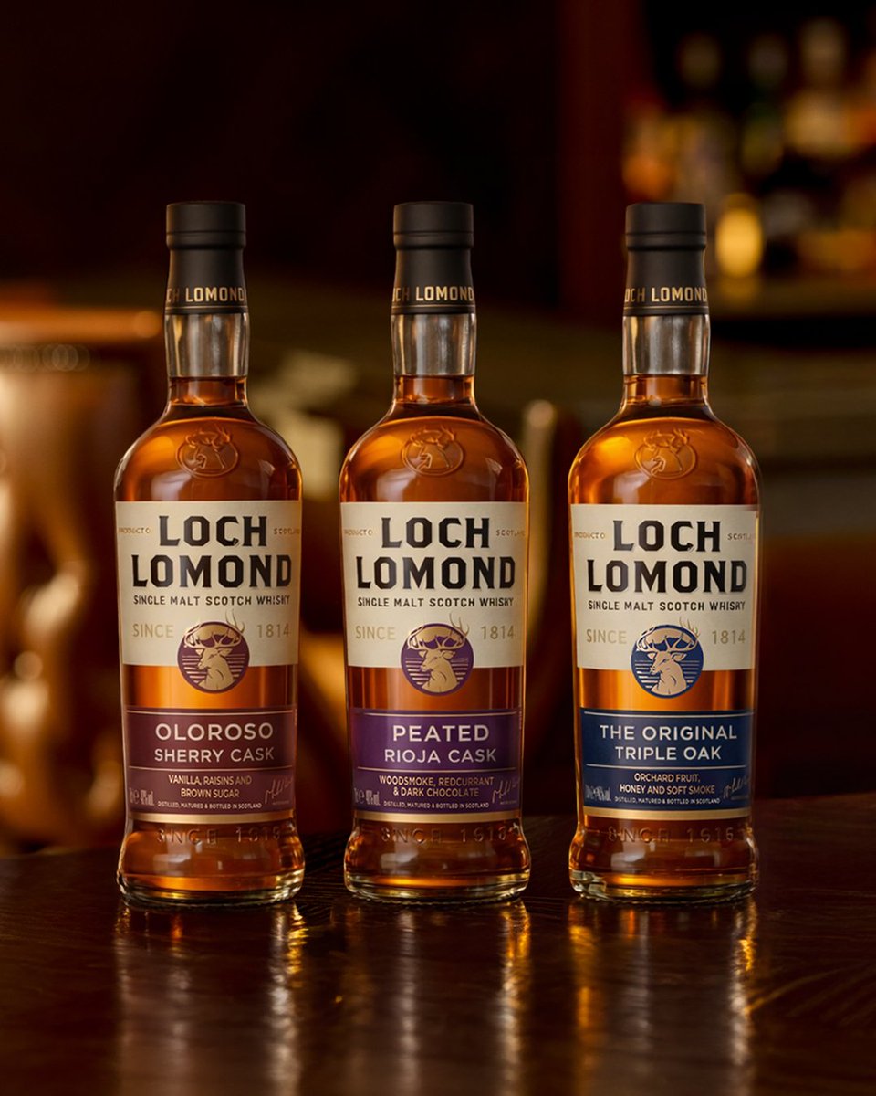 LochLomondMalts's tweet photo. The New Original Series celebrates the flavours that define Loch Lomond Whisky.

Meet the new Original Series: The Original Triple Oak, The Original Oloroso Sherry Cask and The Original Peated Rioja Cask. https://t.co/eJwCNLpGHU