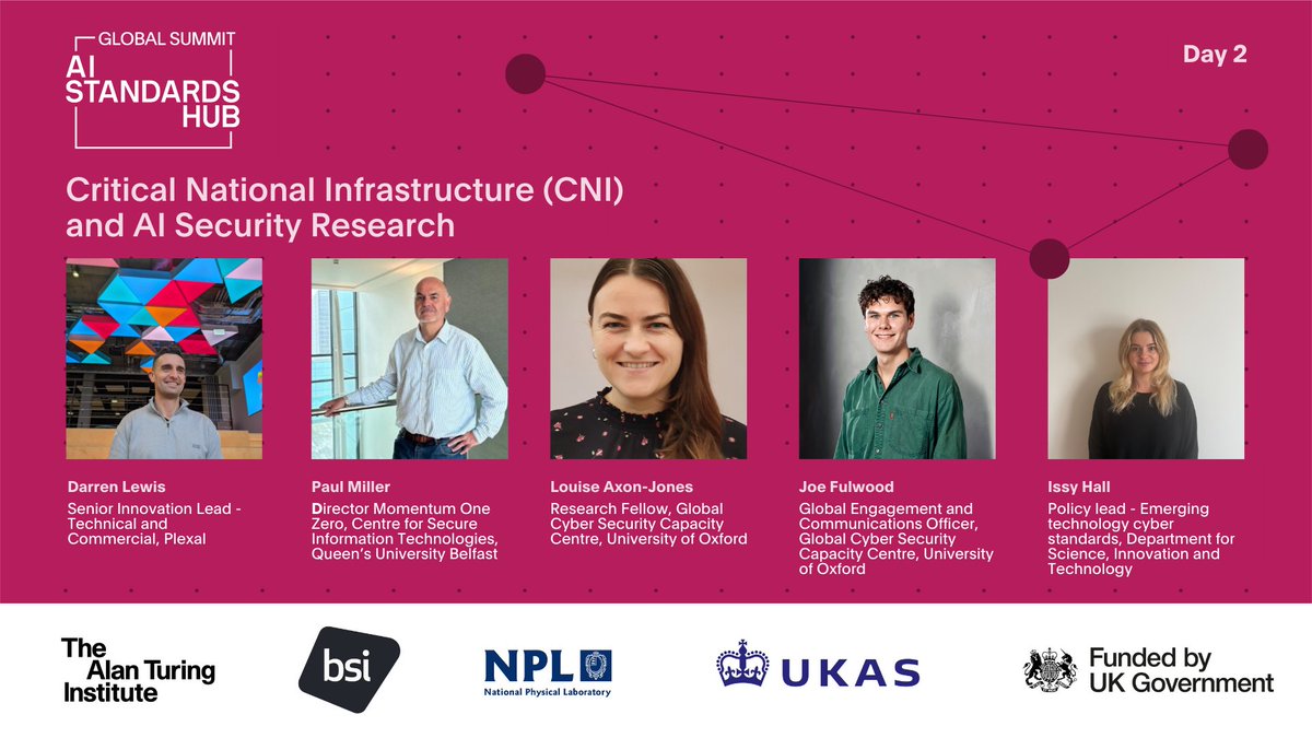 AIStandardsHub's tweet photo. 📍 In-person only

Day two workshops at the AI Standards Hub Global Summit:

🔹 Autonomous transport and standards 
🔹 Critical National Infrastructure (CNI) and AI Security Research

View agenda and sign up for the livestream: https://t.co/HIzqEIdEOW https://t.co/TZf2ArUp9L