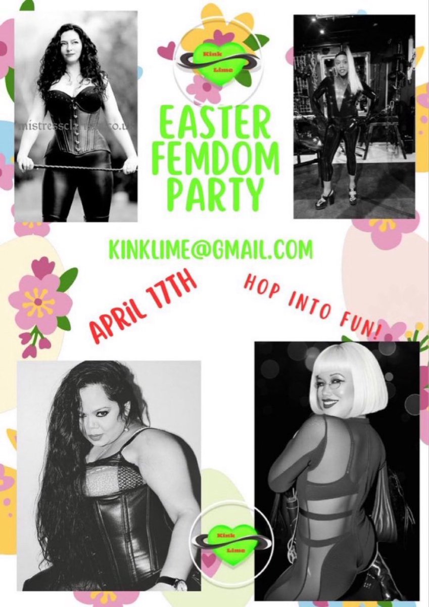 Clarissa_Shares's tweet photo. 17/4 

Kinklime party 

Dance for us, we need a laugh 😂 

Book by email now: kinklime@gmail.com

Limited availability. Snooze and you will loose! 

@RosannaMistress @GoddessAsha @ladyandromedaUK @kinklime https://t.co/gZzv6NSrMx