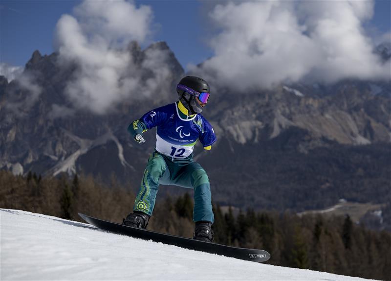 AUSParalympics's tweet photo. Australian Para snowboarders Sean Pollard and Aaron McCarthy wrapped up their Winter Paralympic Games campaigns with strong rides in the banked slalom - powered by the cheers of their young families in the stands.

Read more: https://t.co/pv4fXaebLB

@SnowAust https://t.co/QwP4ztGtLo