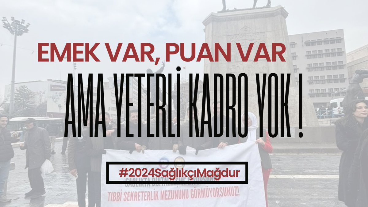 sekreterbirligi's tweet photo. Hastanelerde personel açığı büyürken, binlerce sağlıkçı hâlâ atanmayı bekliyor.
Emek var, puan var, ihtiyaç var ama yeterli kadro yok!

Sağlık hizmetinin yükünü omuzlayan bizler için daha fazla ve adil atama istiyoruz. @drmemisoglu @saglikbakanligi 

#2024SağlıkçıMağdur https://t.co/36tFKO9B06