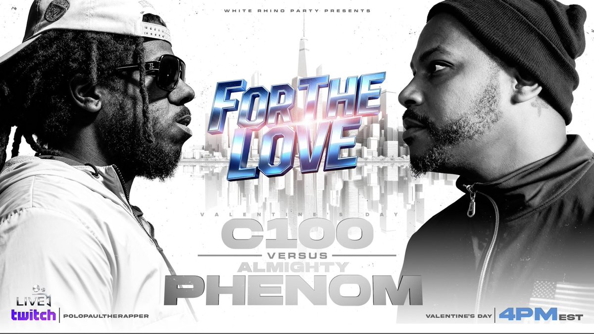 WhiteRhinoParty's tweet photo. NEW BATTLE DROPS TODAY FROM #WHITERHINOPARTY PRESENTS #FORTHELOVE DROPS AT 4pm today
@gang_kem VS @_0fficialphenom
#WHITERHINOPARTY #FORTHELOVE #BATTLERAP #WR4ever https://t.co/rhicD6PmCH